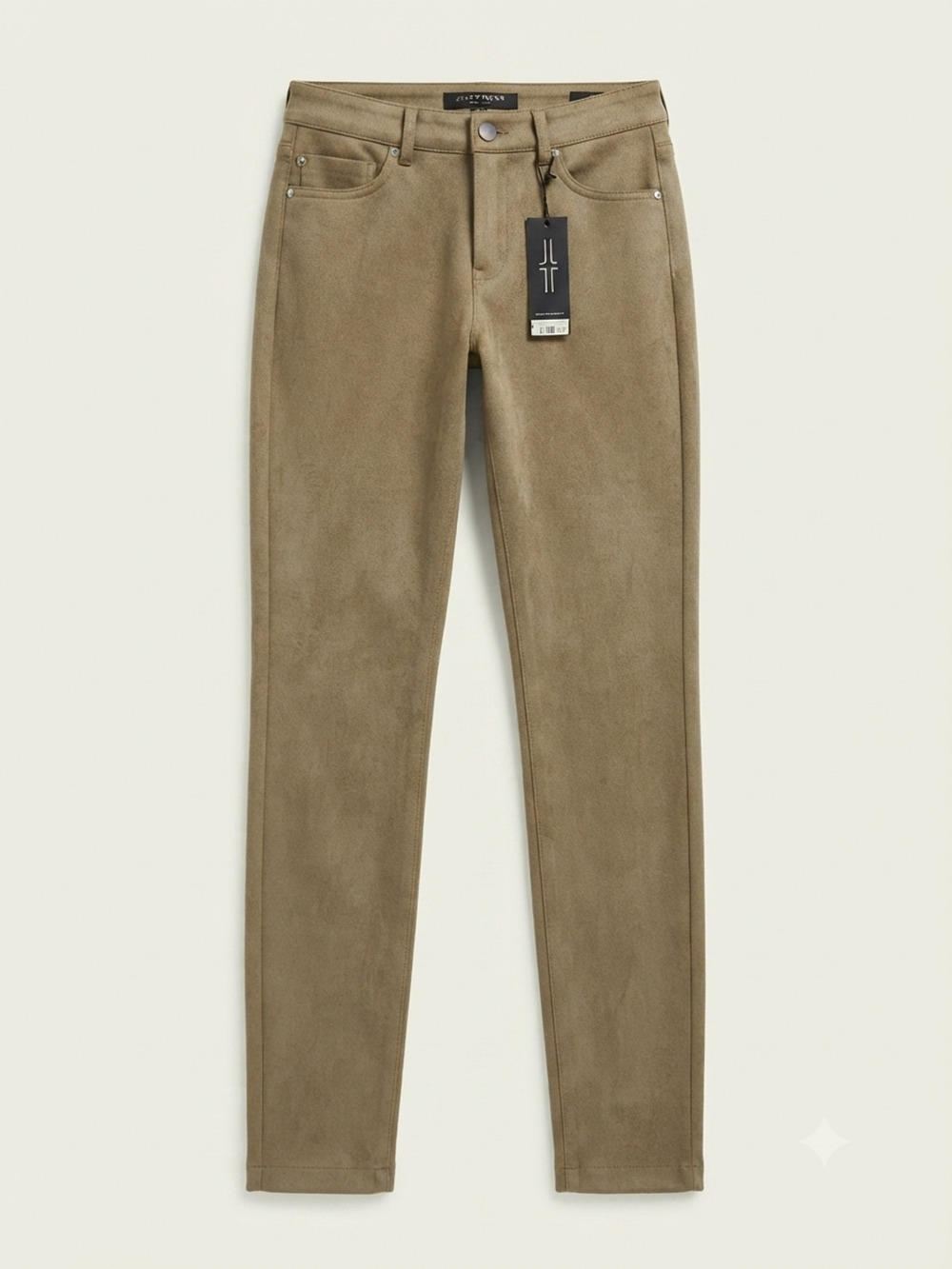 Liverpool LA Suede Skinny Leggings Tan Size 2 26 NWT Officecore Casual Neutral